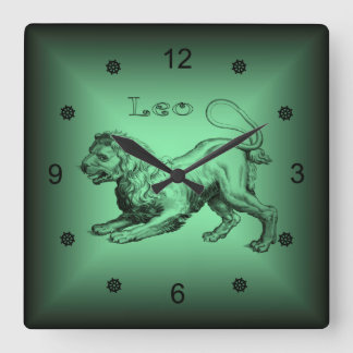 Zodiac ~ Leo ~ Astrological Signs ~ Horoscope ~ Square Wall Clock