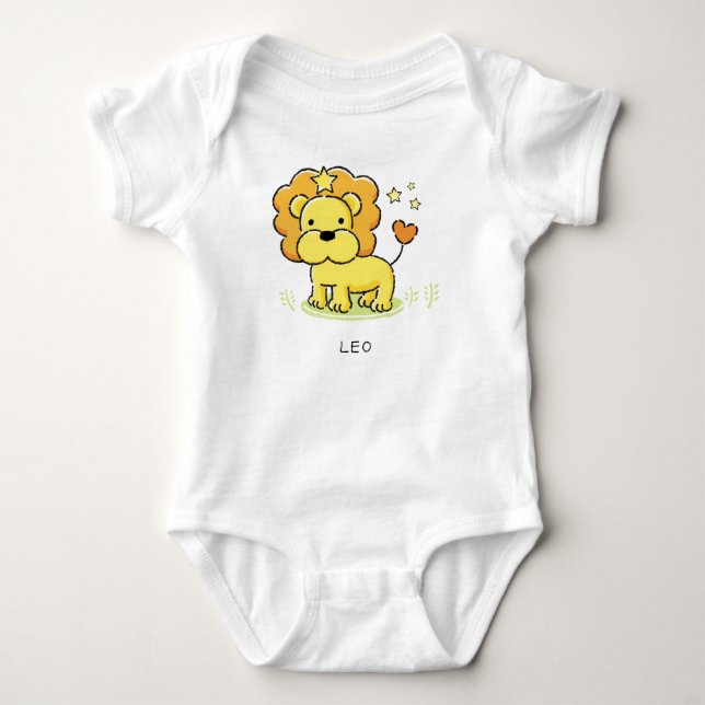 Zodiac Leo Baby Bodysuit (Front)