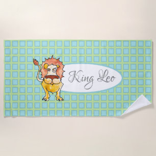 Zodiac Leo Beach Towel