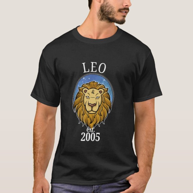 Zodiac Leo Born in 2005 T-Shirt (Front)
