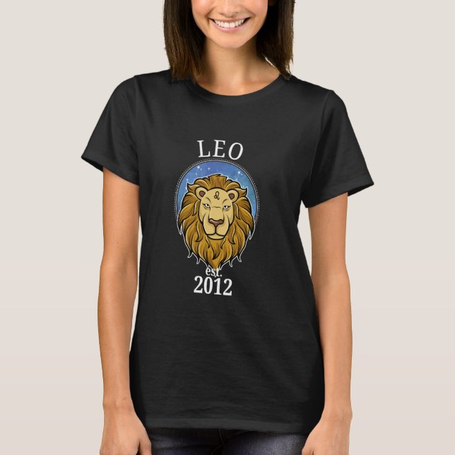 Zodiac Leo Born in 2012 T-Shirt (Front)