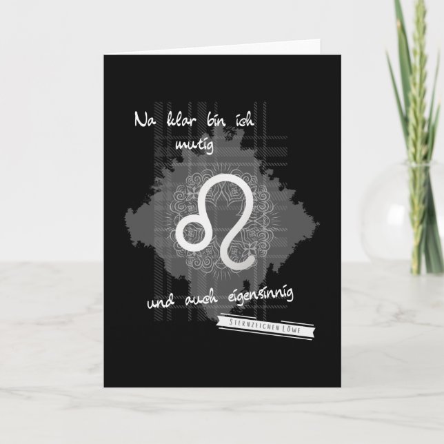 Zodiac Leo Card (Front)