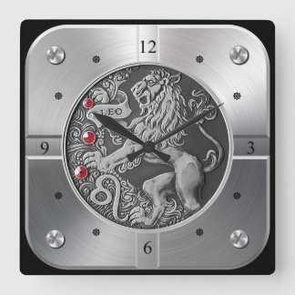 Zodiac ~ Leo ~ Celestial ~ Western Astrology ~ Square Wall Clock