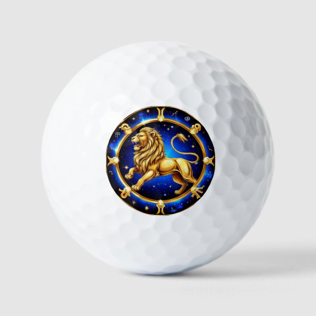 Zodiac Leo Emblem Golf Balls (Front)