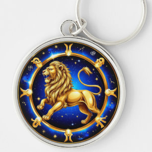 Zodiac Leo Emblem Key Ring