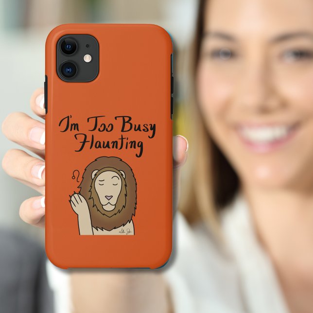 Zodiac Leo "I'm too Busy Flaunting." Sunset Orange Case-Mate iPhone Case (Creator Uploaded)