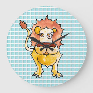 Zodiac Leo Large Clock