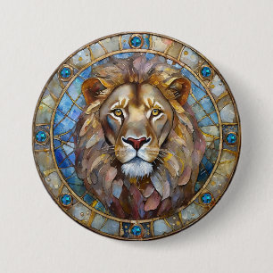Zodiac - Leo the Lion 7.5 Cm Round Badge