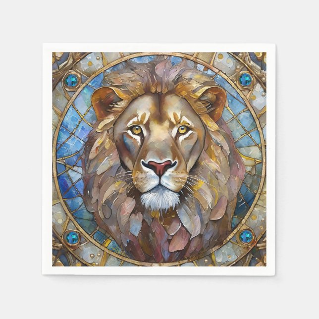 Zodiac - Leo the Lion Napkin (Front)