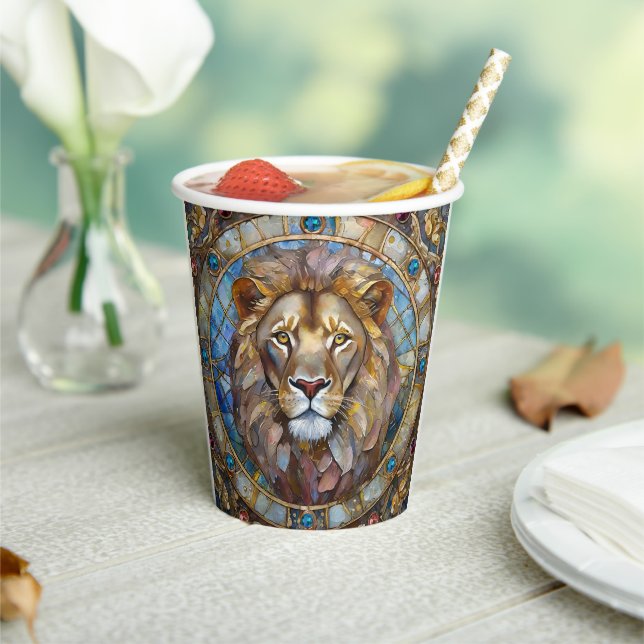 Zodiac - Leo the Lion Paper Cups (Insitu)