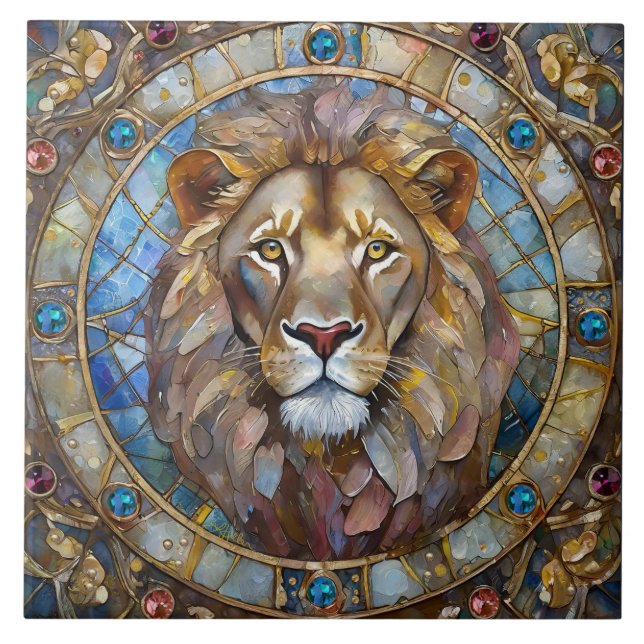 Zodiac - Leo the Lion Tile (Front)