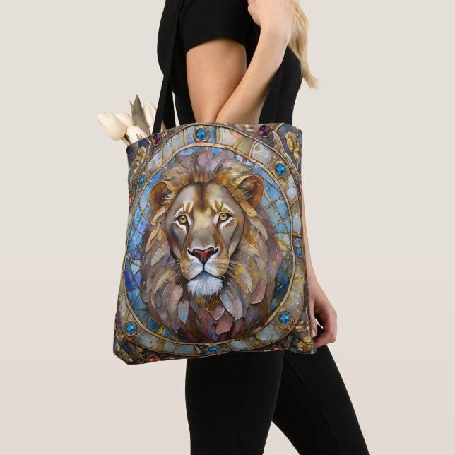 Zodiac - Leo the Lion Tote Bag (Close Up)