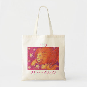 Zodiac Leo tote bag text