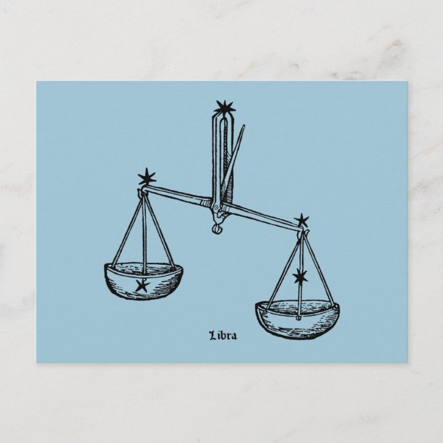 Zodiac: Libra, 1482 Postcard (Front)