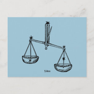 Zodiac: Libra, 1482 Postcard