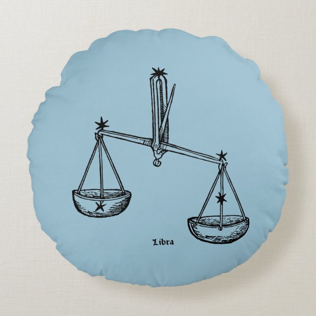 Zodiac: Libra, 1482 Round Cushion (Front)