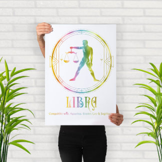 Zodiac Libra Compatibility Design Poster