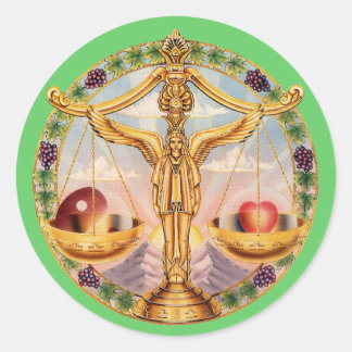 Zodiac Libra - Customise it! Classic Round Sticker