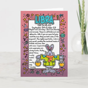 Zodiac - Libra Fun Facts Card