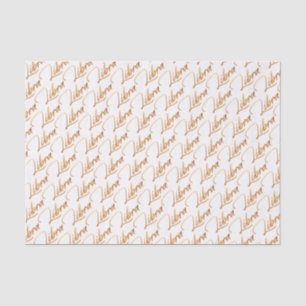 Zodiac "Libra" Gold Script Tissue Paper