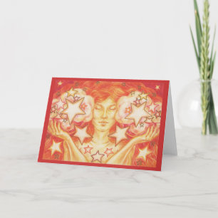 Zodiac Libra greetings card