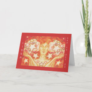 Zodiac Libra 'Happy Birthday' greetings card