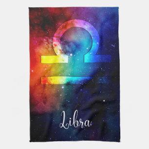 Zodiac : Libra Rainbow Space Tea Towel