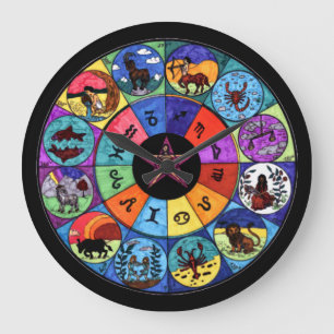 Zodiac Mandala Round (Large) Wall Clock
