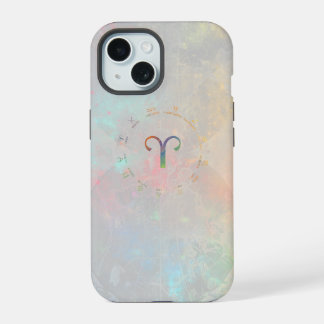 Zodiac Map Aries-White Design iPhone 15 Case