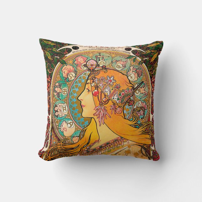 Zodiac, Mucha Cushion (Front)