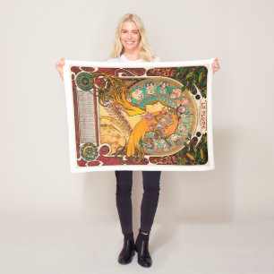 Zodiac, Mucha Fleece Blanket