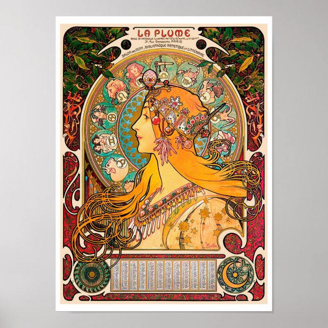 Zodiac, Mucha Poster (Front)