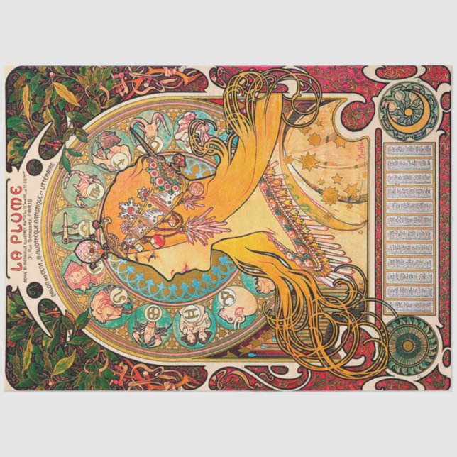 Zodiac, Mucha Tissue Paper (Front)