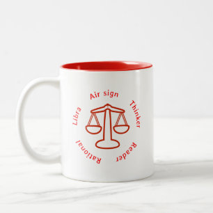 Zodiac Mug-Libra Two-Tone Coffee Mug
