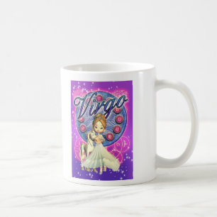 Zodiac Mug Virgo With Unicorn And Cute Female