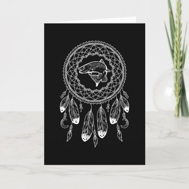 Zodiac Native American Salmon Card (Front)