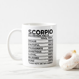 Zodiac Nutrition Facts, Scorpio Coffee Mug