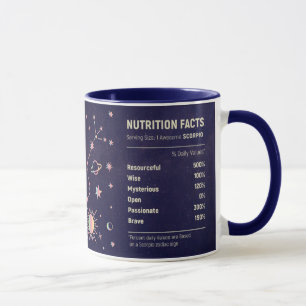 Zodiac Nutrition Facts/Scorpio Mug