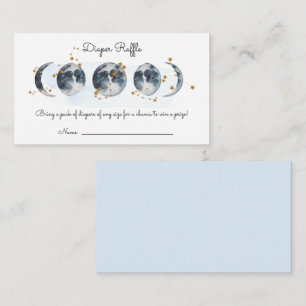 Zodiac Over The Moon Diaper Raffle Enclosure Card