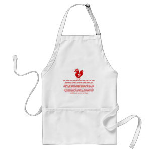 ZODIAC PAPERCUT ROOSTER ILLUSTRATION STANDARD APRON