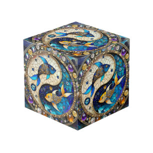 Zodiac - Pisces Fish Yin and Yang Cube