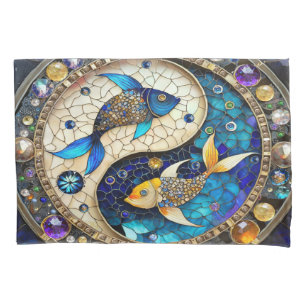 Zodiac - Pisces Fish Yin and Yang Pillowcase