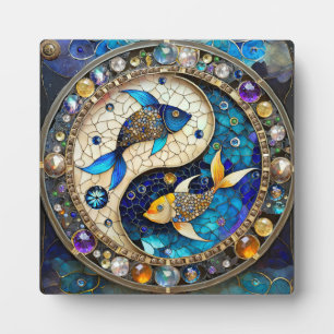 Zodiac - Pisces Fish Yin and Yang Plaque