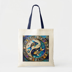 Zodiac - Pisces Fish Yin and Yang Tote Bag