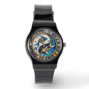 Zodiac - Pisces Fish Yin and Yang Watch
