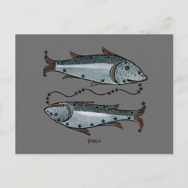 Zodiac: Pisces In Colour Postcard (Front)