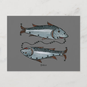 Zodiac: Pisces In Colour Postcard