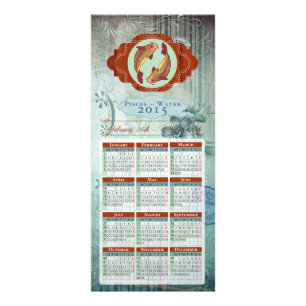 ZODIAC Pisces - Rackcard / Postcard / Calendar Rack Card