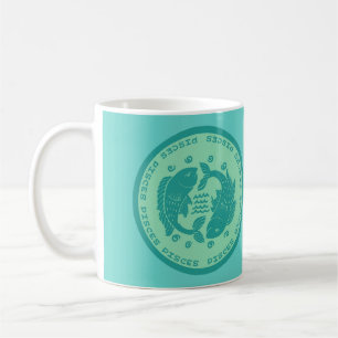 Zodiac Pisces Symbol Coffee Mug
