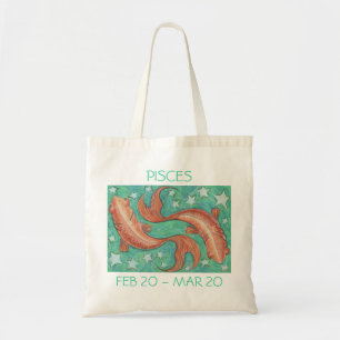 Zodiac Pisces tote bag text